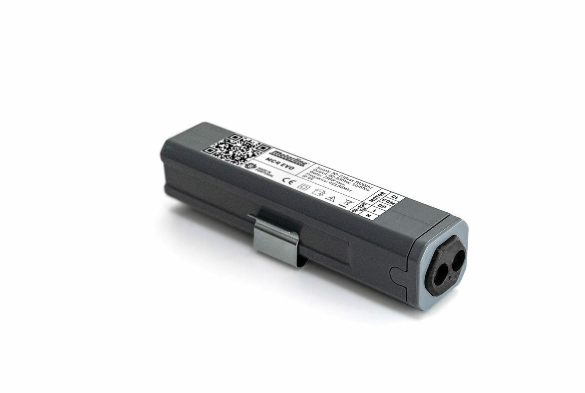 MC4 EVO Zonwering besturing in zwarte kunststof behuizing.