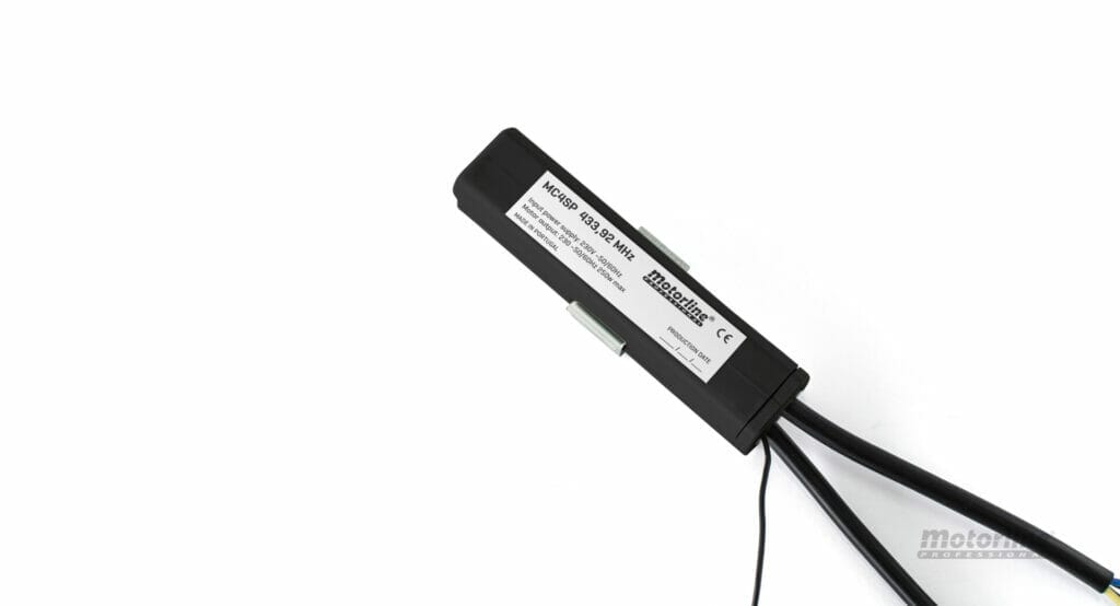 MC4SP buismotor besturing in zwarte kunststof behuizing.